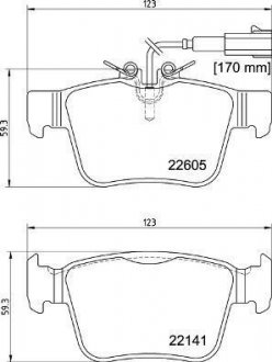 Тормозные колодки дисковые BREMBO P23 180 (фото 1)