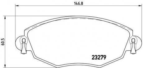 Гальмівні колодки дискові, к-кт. BREMBO P24 060