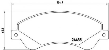 Тормозные колодки дисковые, к-кт. BREMBO P24 065 (фото 1)