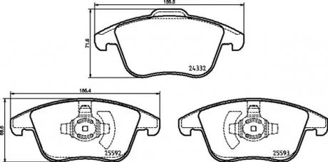 Тормозные колодки BREMBO P24211
