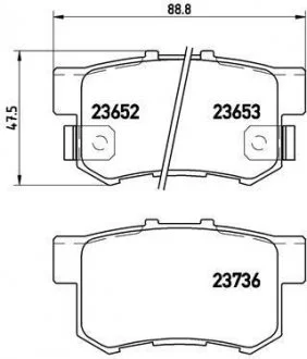 Тормозные колодки дисковые, к-кт. BREMBO P28 039