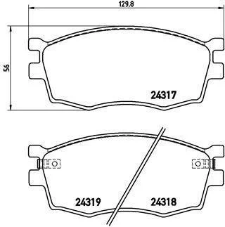 Гальмівні колодки дискові, к-кт. BREMBO P30 026