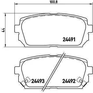 Комплект тормозных колодок, дисковый тормоз BREMBO P 30 040 (фото 1)