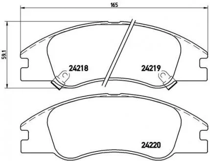 Тормозные колодки дисковые, к-кт. BREMBO P30 042