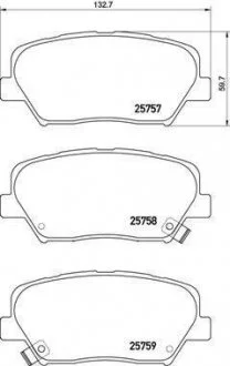 Тормозные колодки дисковые, к-кт. BREMBO P30 070