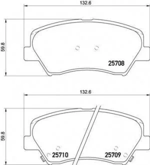 Гальмівні колодки дискові, к-кт. BREMBO P30 073