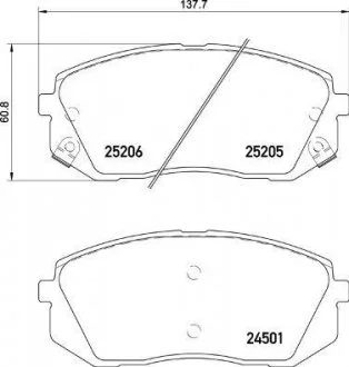 Колодки гальмівні BREMBO P30093