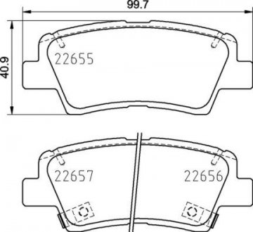 Тормозные колодки дисковые BREMBO P30 103 (фото 1)