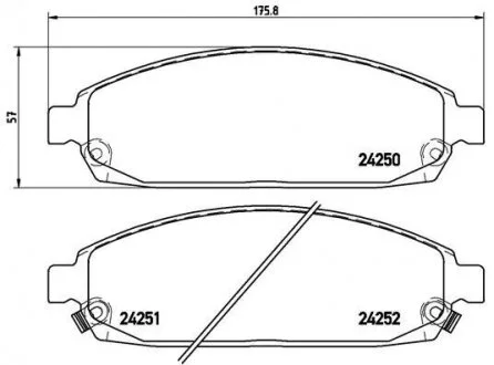 Тормозные колодки дисковые BREMBO P37010