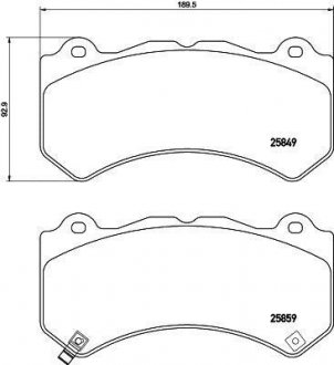 Тормозные колодки, к-кт. BREMBO P37 018