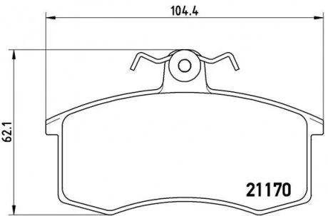 Гальмівні колодки передні Lada 2108-09 BREMBO P41003