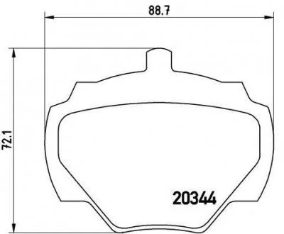 Колодки тормозные дисковые комплект LAND ROVER Defender 87-н.в, DISCOVERY I (LJ, LG) 89-94 BREMBO P44001