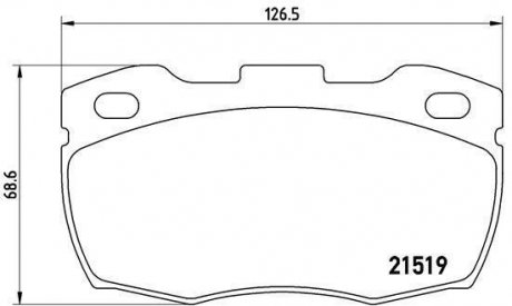 Комплект тормозных колодок, дисковый тормоз BREMBO P 44 005 (фото 1)