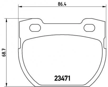 Гальмівні колодки дискові, к-кт. BREMBO P44 006