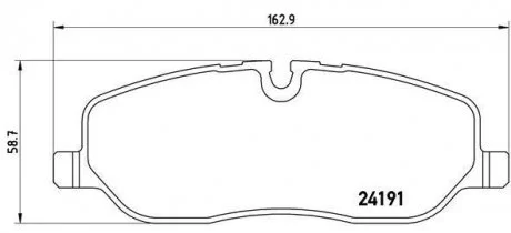 Тормозные колодки дисковые, к-кт. BREMBO P44 014