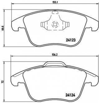 Гальмівні колодки дискові, к-кт. BREMBO P44 020