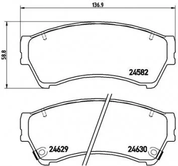 Гальмівні колодки дискові, к-кт. BREMBO P49 039