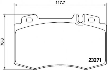 Колодки тормозные дисковые передн, M (W163), S (W220, W221) 98-13 BREMBO P 50 041 (фото 1)