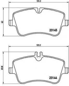 Гальмівні колодки дискові, к-кт. BREMBO P50 045
