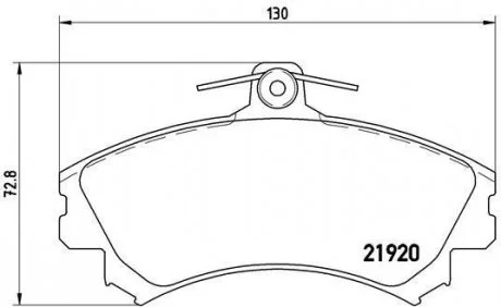 Гальмівні колодки дискові, к-кт. BREMBO P50 055