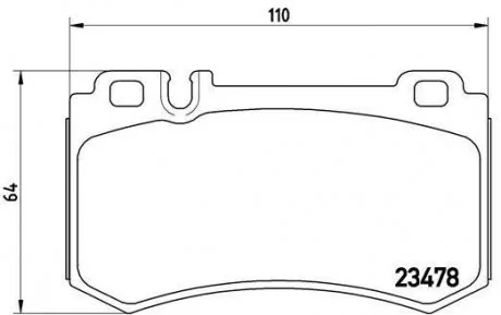 Тормозные колодки дисковые, к-кт. BREMBO P50 061