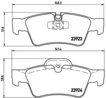 Тормозные колодки дисковые, к-кт. BREMBO P50 064