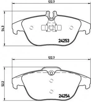 Тормозные колодки дисковые, к-кт. BREMBO P50 068