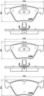 Гальмівні колодки дискові, к-кт. BREMBO P50 075