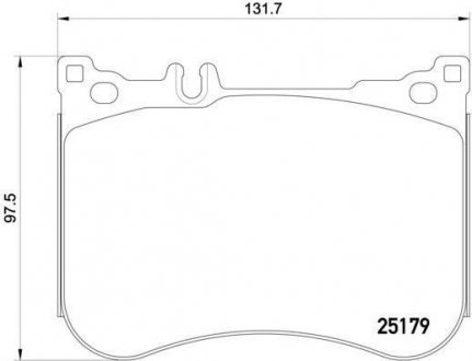 Комплект гальмівних колодок, дискове гальмо BREMBO P 50 095 (фото 1)