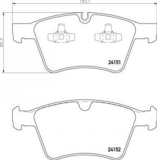 Колодки передние, R19 X164/W164/251 BREMBO P50 115 (фото 1)