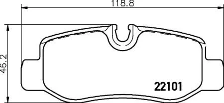 Колодки задние, Vito (W447) 109-119CDI 14- BREMBO P 50 126