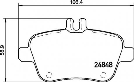 Гальмівні колодки зад. Infinity Q30/QX30 15-/MB A-class/B-class 11-18 BREMBO P50140