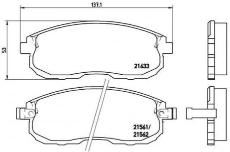 Колодки гальмівні BREMBO P56021