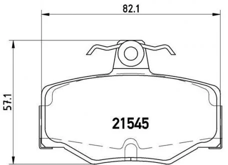 Гальмівні колодки дискові, к-кт. BREMBO P56 024