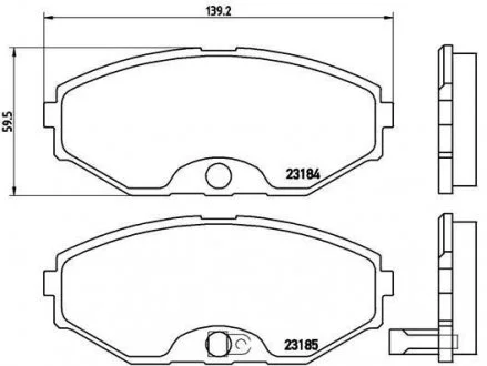 Гальмівні колодки дискові, к-кт. BREMBO P56 045