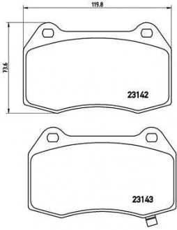 Гальмівні колодки дискові, к-кт. BREMBO P56 047 (фото 1)