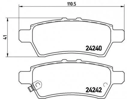 Гальмівні колодки дискові, к-кт. BREMBO P56 060