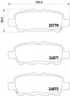 Гальмівні колодки дискові, к-кт. BREMBO P56 087 (фото 1)
