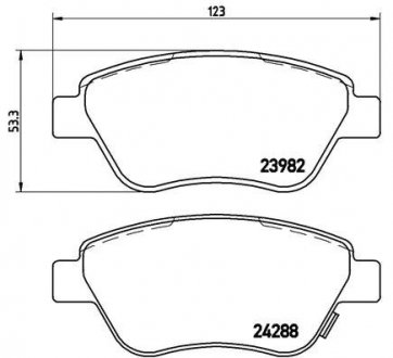 Гальмівні колодки дискові, к-кт. BREMBO P59 051