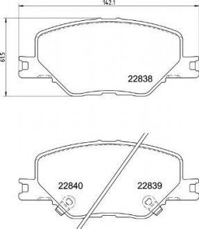 KLOCKI HAMULC. OPEL INSIGNIA B 17- PRZ?D BREMBO P59096