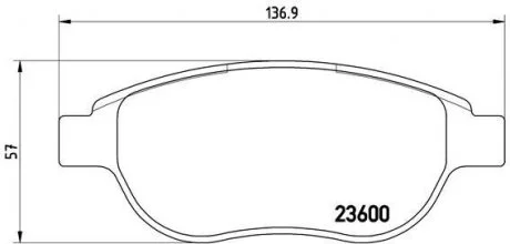 Тормозные колодки дисковые, к-кт. BREMBO P61 068