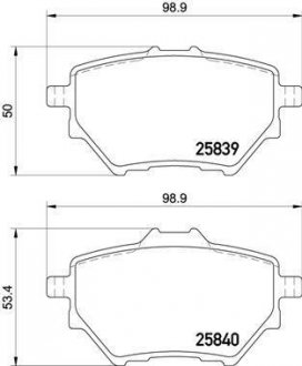 Тормозные колодки дисковые, к-кт. BREMBO P61 122 (фото 1)