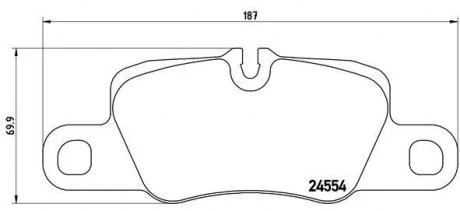 Гальмівні колодки дискові, к-кт. BREMBO P65 020