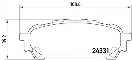 Тормозные колодки дисковые, к-кт. BREMBO P78 014