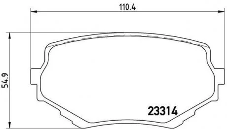 Гальмівні колодки дискові, к-кт. BREMBO P79 009