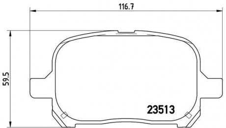 Тормозные колодки дисковые, к-кт. BREMBO P83 040 (фото 1)