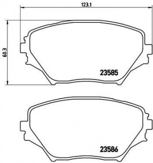 Гальмівні колодки дискові, к-кт. BREMBO P83 055