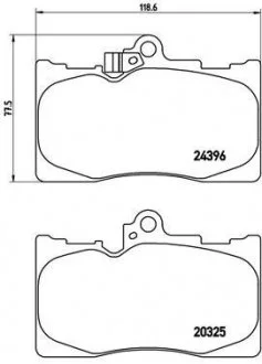 Тормозные колодки дисковые, к-кт. BREMBO P83 072 (фото 1)