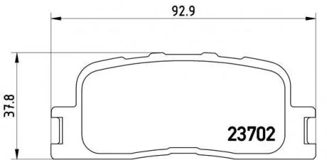 Гальмівні колодки дискові, к-кт. BREMBO P83 088