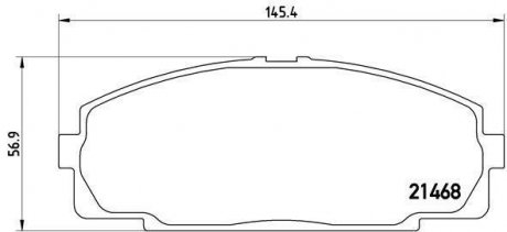 Комплект гальмівних колодок, дискове гальмо BREMBO P 83 092